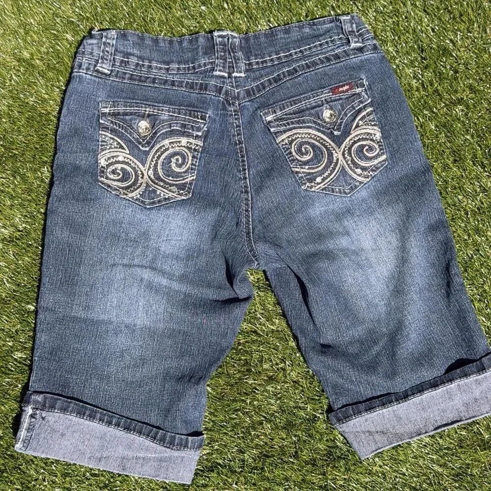 Angels Women's Blue and Navy Shorts
